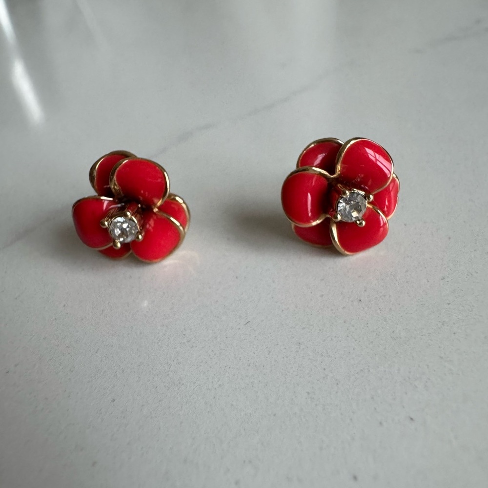 Kate Spade Red Floral Earrings